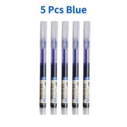3-5Pcs Straight Liquid Gel Pen Quick-drying,Large-capacity 0.5mmBlack/Blue/red Ink for Writing School Office Stationery Supplies