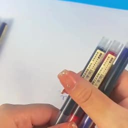 3-5Pcs Straight Liquid Gel Pen Quick-drying,Large-capacity 0.5mmBlack/Blue/red Ink for Writing School Office Stationery Supplies