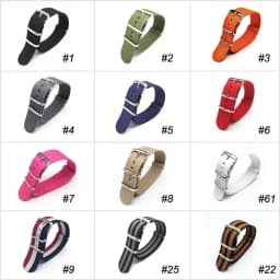Sport Nylon Watch Band for Women&Men Watch Strap 18mm 20mm 22mm Army Sport Strap Fabric Nylon Watchband Buckle Belt