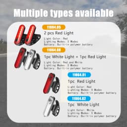 Rear Bike Tail Light USB Rechargeable Ultra Bright Taillights Fit On Bicycle Easy to Install for Cycling Safety Bicycle Light
