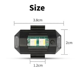 Motorcycle Light Drone Strobe Light 7 Color Mini USB LED Anti-Collision Bike Aircraft Night Flying Flashing Warning Signal Light