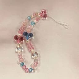 Phone Anti-lost Lanyard Key Short Wrist Pendant Colorful Macaron Round Bead Pendant Women's Hand-held Chain Mobile Phone Lanyard