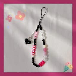 Phone Anti-lost Lanyard Key Short Wrist Pendant Colorful Macaron Round Bead Pendant Women's Hand-held Chain Mobile Phone Lanyard