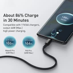 Baseus PD 240W Super Fast Charging Cables For iPhone 16 15 Plus Promax TypeC To USB Type C Wire Cable For Macbook iPad Data Cord