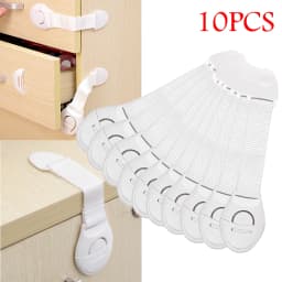 10pcs Child Safety Cabinet Lock Baby Proof Security Protector Drawer Door Cabinet Lock Plastic Protection Kids Safety Door Lock