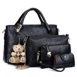 Multifunction 4pcs/Set Women Bag PU Leather Luxury Designer Bags Handbag Messenger Bag Shoulder Bag Wallet Bags Storage Bag