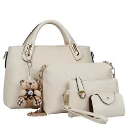 Multifunction 4pcs/Set Women Bag PU Leather Luxury Designer Bags Handbag Messenger Bag Shoulder Bag Wallet Bags Storage Bag