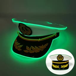 Retro Luminous Pirate Cowboy Hat, Glow In The Dark Headwear for Men Women Halloween Cosplay Props
