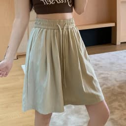 2024 Woman High Waist Folds Loose Shorts Girls Korean Fashion Y2k Clothes Slacks Female Harajuku Black Gray Apricot Shorts Pants