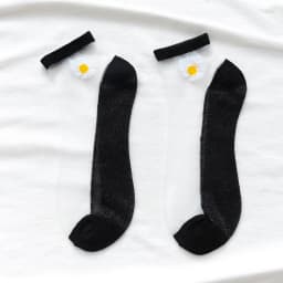 10 Pairs Women White Daisy Flower Short Socks Set Fashion Summer Thin Breathable Candy Color Transparent Crystal Silk Ankle Sock