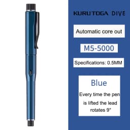 Japan Uni Mechanical Pencil M5-5000 Automatic Core Black Technology KuruToga DIVE Self Rotating Pencil For Drawing Writing Art