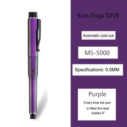Japan Uni Mechanical Pencil M5-5000 Automatic Core Black Technology KuruToga DIVE Self Rotating Pencil For Drawing Writing Art