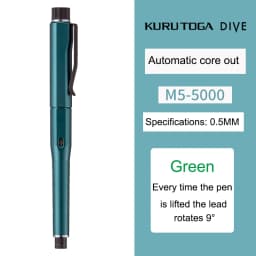Japan Uni Mechanical Pencil M5-5000 Automatic Core Black Technology KuruToga DIVE Self Rotating Pencil For Drawing Writing Art
