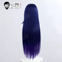 Raiden Mei Cosplay Wig HSIU 80CM Dark Blue Gradient Dark Purple Long Hair Synthetic Wig+Wig Cap Game Honkai Impact 3 Cosplay Wig