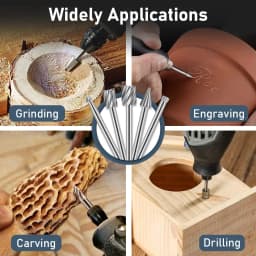 10pcs HSS Rotary File For Steel Milling Cutters For Metal Rat-tail File Hard Metal Rotary File Set Compatible Woodworking Tool