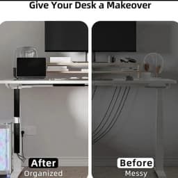 1pc PVC Desk Cable Tray Cable Management Under Desk Channel Cable Raceway Cord Hider No Drilling for Home Office Wire Organizer