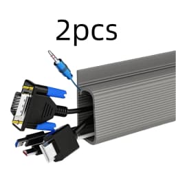 1pc PVC Desk Cable Tray Cable Management Under Desk Channel Cable Raceway Cord Hider No Drilling for Home Office Wire Organizer