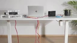 1pc PVC Desk Cable Tray Cable Management Under Desk Channel Cable Raceway Cord Hider No Drilling for Home Office Wire Organizer