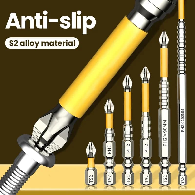 Non-slip PH2 Magnetic Batch Head Cross Screwdriver Hardness Drill Bit Screw Driver Hand Tools 25/50/65/70/90/150mm