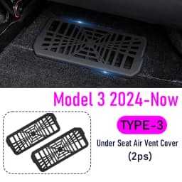 Under Seat Vent Cover for Tesla Model 3 Y Juniper 2025 2026 Air Condition Outlet Protector Rear Seat Air Vent Grill Accessories
