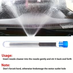 10-Piece Stainless Steel Cleaning Nozzle Kit - Window Wiper, 3D Printer Nozzle, Gas Stove, Shower Needle Unclogging Brush