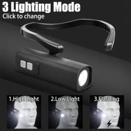 2025 New Ear-Hanging Headlamp, 1000 Lumens Motion Sensor LED Head Light, 3 Modes Light for Hands Free Camping Running Repair