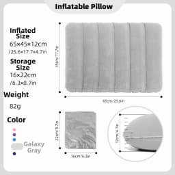 Triangular Travel Pillow Inflatable Office Neck Lumbar Support Pillow Thickened Flocking Leg Rest Pillow for Air Travel
