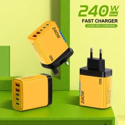 5 Ports USB C PD Charger Quick Charge 3.0 Type C USB Phone Chargers Fast Charging Adapter For IPhone17 16 15 Samsung Xiaomi Huaw