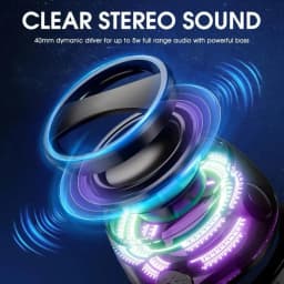 VIKEFON Portable Bluetooth Speaker HECATE G200 RGB Lighting Magnetic Speaker BT5.3 Mini Sound Box 7 Hours Playback Phone Holder