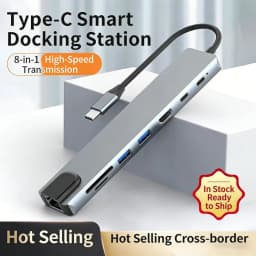 USB C HUB Type C Splitter Thunderbolt 3 Docking Station Laptop Adapter With For Macbook Air M1 iPad Pro RJ45 HDMI