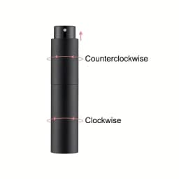 10ml Travel Perfume Atomizer, Refillable Cologne Container, Empty Spray Bottle Suitable for Mini Atomizer Size (Black)