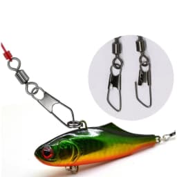 50Pcs Stainless Steel Snap Swivel Saltwater High Strength Snaps Fishing Barrel Line Connector Barrel Safety Snap Fishing Tackle