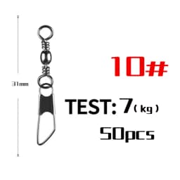 50Pcs Stainless Steel Snap Swivel Saltwater High Strength Snaps Fishing Barrel Line Connector Barrel Safety Snap Fishing Tackle