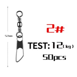 50Pcs Stainless Steel Snap Swivel Saltwater High Strength Snaps Fishing Barrel Line Connector Barrel Safety Snap Fishing Tackle