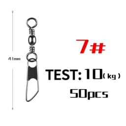 50Pcs Stainless Steel Snap Swivel Saltwater High Strength Snaps Fishing Barrel Line Connector Barrel Safety Snap Fishing Tackle