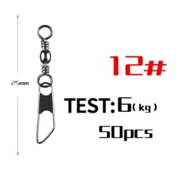 50Pcs Stainless Steel Snap Swivel Saltwater High Strength Snaps Fishing Barrel Line Connector Barrel Safety Snap Fishing Tackle