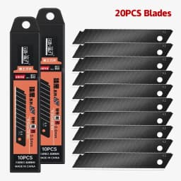 100/10PCS Carbon Steel Replace Utility Knife Blade 100mm*18mm Black DIY Tool Carving Blades For Student Office Station