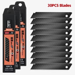 100/10PCS Carbon Steel Replace Utility Knife Blade 100mm*18mm Black DIY Tool Carving Blades For Student Office Station