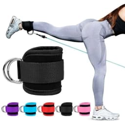 1pc Ankle Straps for Cable Machines Padded Ankle Cuffs for Leg Exercise WorkoutsFully Adjustable and Breathable Ankle