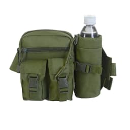 Outdoor Fanny Pack Waist Bag Pack Hip Bum EDC Bag with Adjustable Strap and Water Bottle Holder for Camping Hiking Hunting