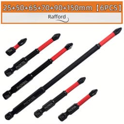 Magnetic Non-Slip Drill Bit Set 3/6/12 Pieces, S2 Steel, Crosshead and Impact Drill Bits, Suitable for Electric and Hand Drivers