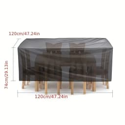 218 Sizes of Patio Furniture Covers, Table and Chair Covers, Waterproof, Dustproof, UV-proof 210D Oxford Cloth Protective Cover