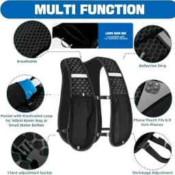 Light Weight Hydration Backpack for Outdoor Sports - Ergonomic Water Holder for Running, Cycling, Walking and Kayaking