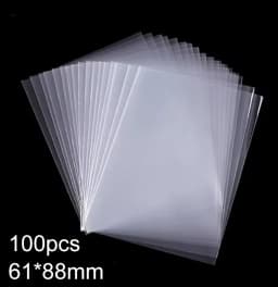 100pcs 65*90mm/61*88mm Card Sleeves Card Protectors Perfect Size for Football Card, Sport Card, MTG Card Collection Card Storage