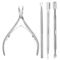 LINMANDA Cuticle Pliers with Cuticle Pusher Stainless Steel Cuticle Remover and Trimmer Perfect For Fingernails and Toenails