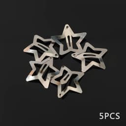 5/15/30/60/100/200pcs Y2K Silver Star Hair Clips for Girls Metal Snap Clip Hairpins Barrettes Hair Grip Jewel Hair Accessories