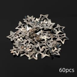 5/15/30/60/100/200pcs Y2K Silver Star Hair Clips for Girls Metal Snap Clip Hairpins Barrettes Hair Grip Jewel Hair Accessories