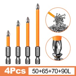 Anti Slip Bits Magnetic Screwdriver Bit Set S2 Alloy Steel Impact Resistance Hex Shank Alloy Steel Bits Suitable for Power Tools