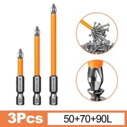 Anti Slip Bits Magnetic Screwdriver Bit Set S2 Alloy Steel Impact Resistance Hex Shank Alloy Steel Bits Suitable for Power Tools