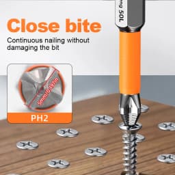 Anti Slip Bits Magnetic Screwdriver Bit Set S2 Alloy Steel Impact Resistance Hex Shank Alloy Steel Bits Suitable for Power Tools